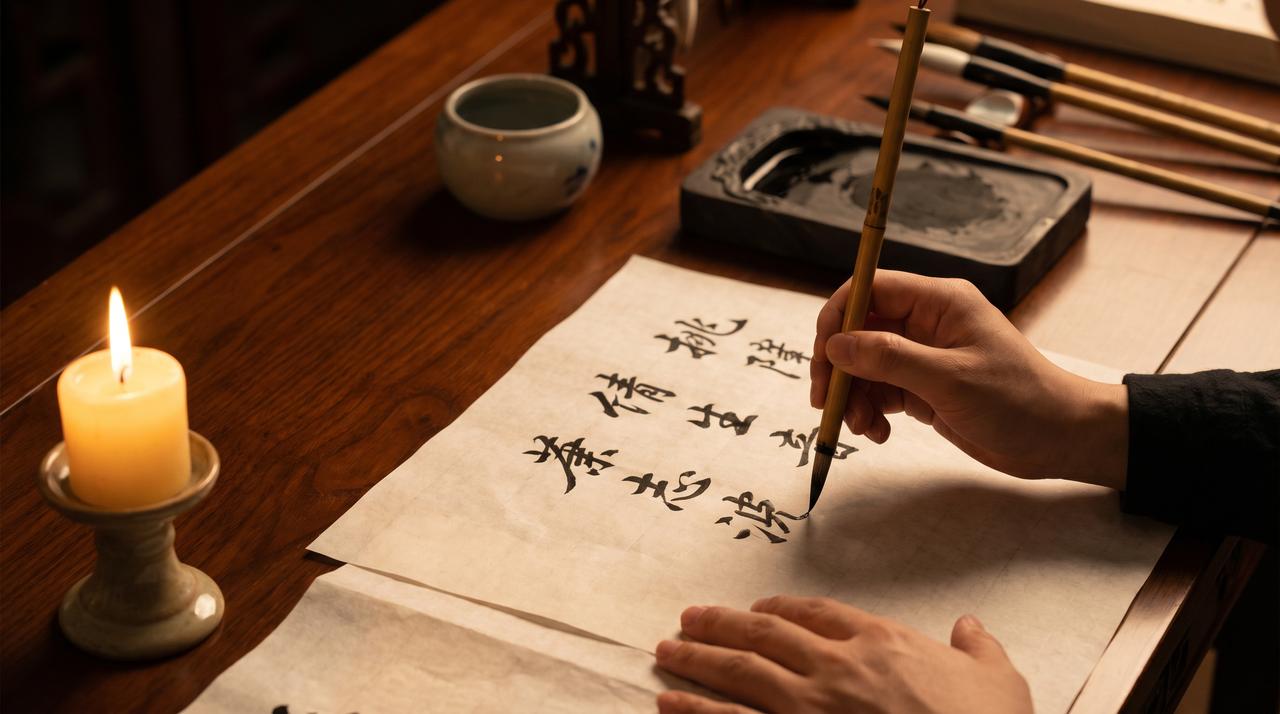香蕉视频书法艺术视频教程 – 毛笔字入门视频演示，yptqci.cn